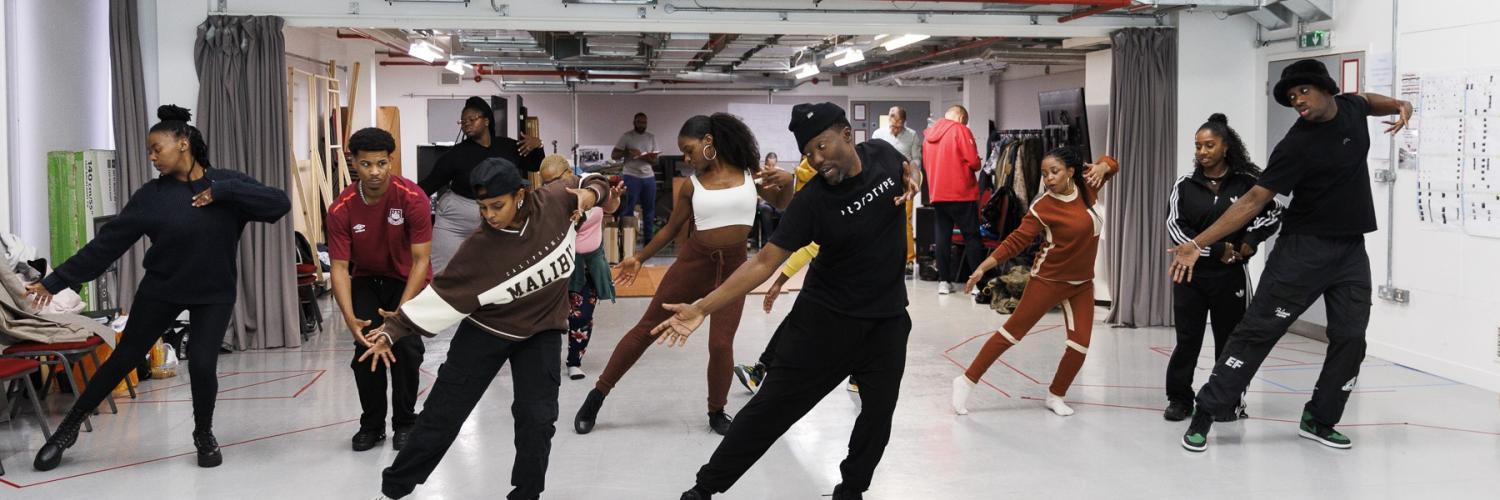 Mandela cast dancing in rehearsals
